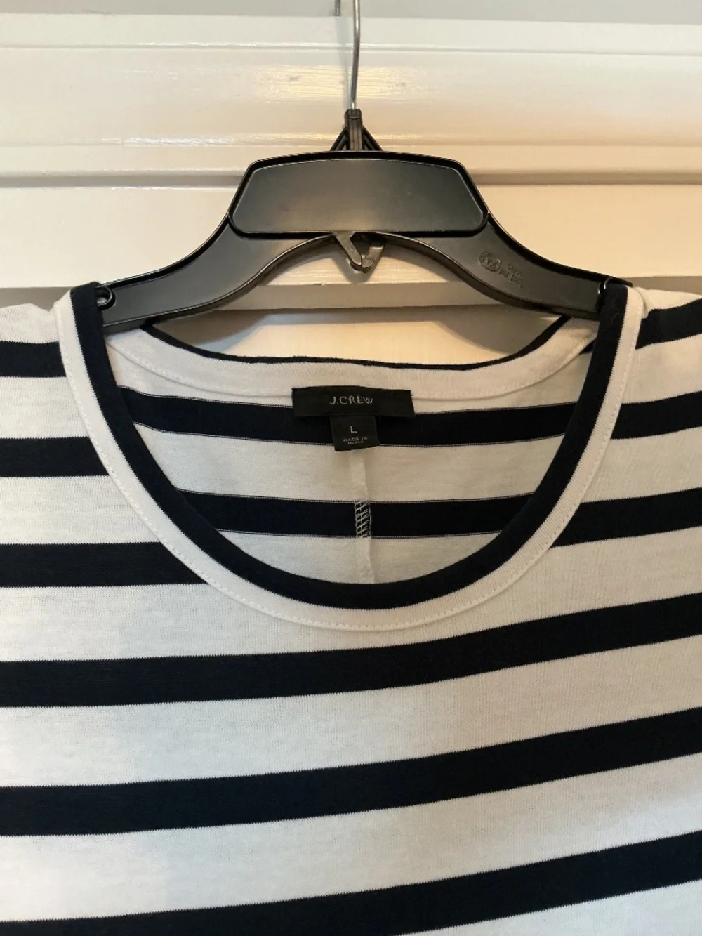 J Crew Blue & White Striped Long Dress Size Large
